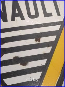 Vintage Original Large Enamel Steel, Renault Sign 117x79.5Cm