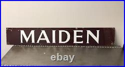 Vintage Original Maiden Enamel Sign/ Train/Advertising
