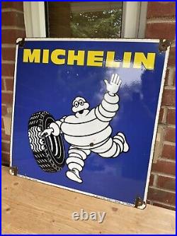 Vintage Original Michelin Enamel Sign