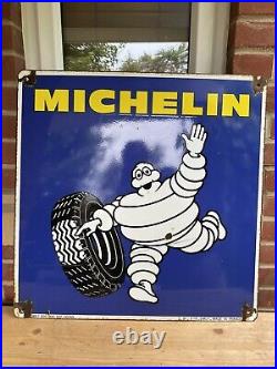 Vintage Original Michelin Enamel Sign