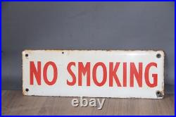 Vintage Original'NO SMOKING' Enamel Sign
