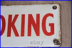 Vintage Original'NO SMOKING' Enamel Sign