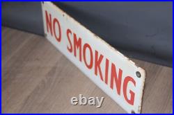 Vintage Original'NO SMOKING' Enamel Sign