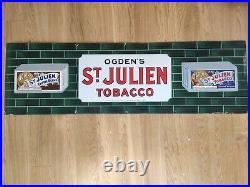 Vintage Original Ogdens St Julien Tobacco Enamel Sign Large Rare