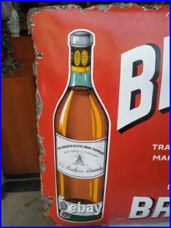 Vintage Original Porcelain Enamel Sign Beehive Brandy Seward Co Bordeaux France