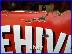 Vintage Original Porcelain Enamel Sign Beehive Brandy Seward Co Bordeaux France