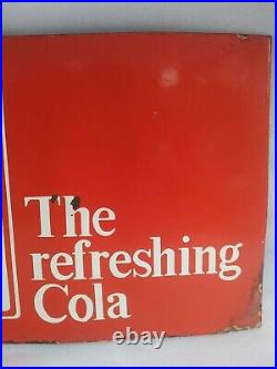 Vintage Original Porcelain Enamel Sign Thums Up The Refreshing Cola Drink Sign