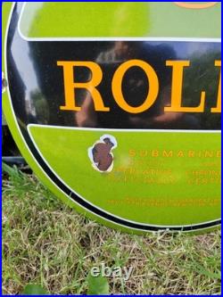 Vintage Original Rolex enamelled Submariner Advertising Sign