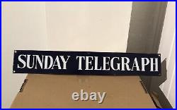 Vintage Original Sunday Telegraph Enamel Sign