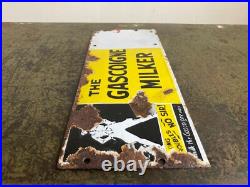 Vintage Original THE GASCOIGNE MILKER Enamel Advertising Sign Barn Salvage Vintage Original THE GASCOIGNE MILKER Enamel Advertising Sign Barn Salvage