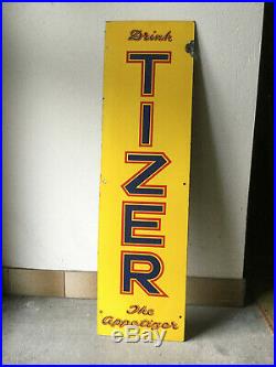 Vintage Original Tizer Advertising Enamel Sign