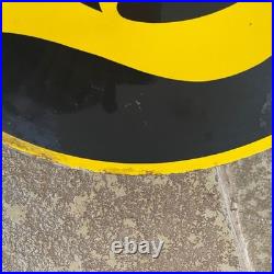 Vintage Original VGC Double Sided AA Enamel Sign 18 Round