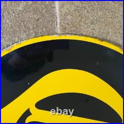 Vintage Original VGC Double Sided AA Enamel Sign 18 Round