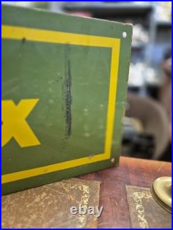 Vintage Original Vibrant Simplex Enamel Advertising Sign 92x31cm 3ft x 1ft Rare