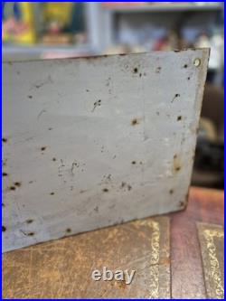 Vintage Original Vibrant Simplex Enamel Advertising Sign 92x31cm 3ft x 1ft Rare