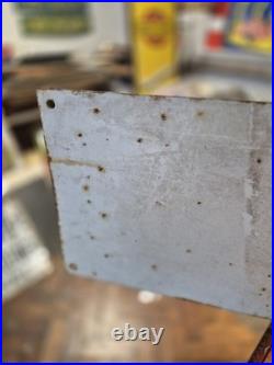 Vintage Original Vibrant Simplex Enamel Advertising Sign 92x31cm 3ft x 1ft Rare