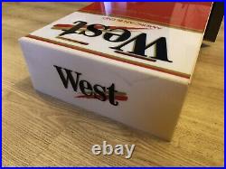 Vintage Original WEST Cigarettes Bar Shop Advertising Light Sign Not Enamel