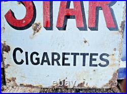 Vintage Original Wills's Star Cigarettes Enamel Sign