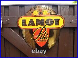 Vintage Original lamot pils Beer Bar Pub Advertising Enamel Sign 15 inch/ 15
