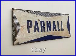 Vintage PARNALL Enamel Sign Possible Aircraft Link