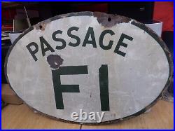 Vintage Passage F1 Double Sided Enamel Sign
