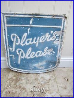 Vintage Player's Please Double-sided Advertising Sign