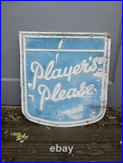 Vintage Player's Please Double-sided Advertising Sign