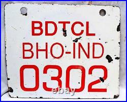 Vintage Porcelain Enamel Sign Bhopal Dhule Transmission Company Ltd BDTCL #31
