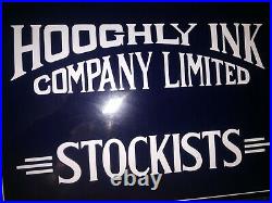 Vintage Porcelain Enamel Sign Hooghly Ink Company Limited Stockists Dealers Sign