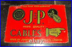 Vintage Porcelain Enamel Sign J P Johnson And Phillips Ltd Cables London Flange