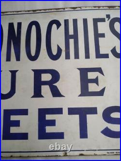 Vintage Porcelain Enamel Sign Maconochies Pure Sweet Falkirk Iron Co London 1920