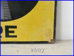 Vintage Porcelain Enamel Twin Gramophone Records Advertising Sign 24x18