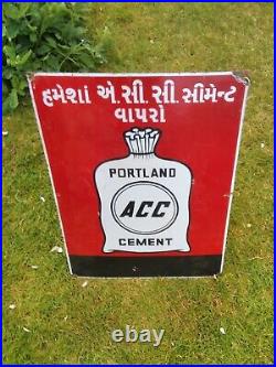 Vintage Portland Cement Enamel Sign