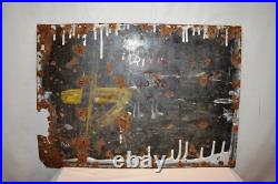 Vintage Portland Cement Enamel Sign Gillingham Brand Barrel England Advertising