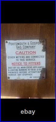 Vintage Portsmouth & Gosport Gas Company Enamel Warning Sign