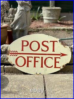 Vintage Post Office Enamel Sign, Post Box Enamel Sign