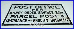 Vintage Post Office For Money Order, Savings Bank, Parcel Post etc enamel sign