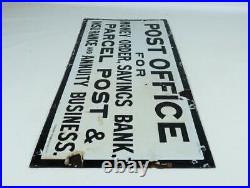 Vintage Post Office For Money Order, Savings Bank, Parcel Post etc enamel sign