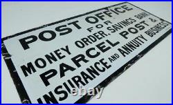 Vintage Post Office For Money Order, Savings Bank, Parcel Post etc enamel sign