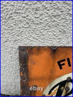 Vintage Pratts Golden Pump Original Enamel Petrol Advertising Sign HUGE RARE