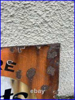 Vintage Pratts Golden Pump Original Enamel Petrol Advertising Sign HUGE RARE