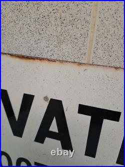 Vintage Private No Footpath Enamel Sign 46cm X 30 Cm