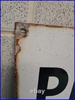 Vintage Private No Footpath Enamel Sign 46cm X 30 Cm