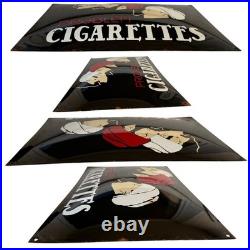 Vintage Problem Cigarettes Enamel Advertising Sign Emaille Plaque Cigarette