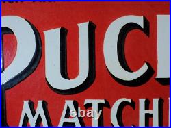 Vintage Puck Matches Enamel Sign BRYANT&MAY Ltd