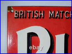 Vintage Puck Matches Enamel Sign BRYANT&MAY Ltd