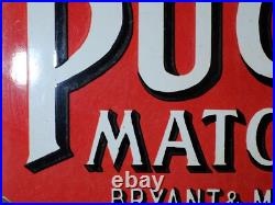 Vintage Puck Matches Enamel Sign BRYANT&MAY Ltd