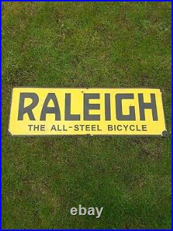 Vintage Raleigh bicycles enamel sign