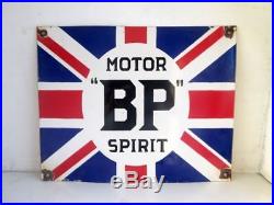 Vintage Rare BP Motor Oil Spirit Ad Porcelain Enamel Sign Board Collectible