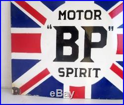 Vintage Rare BP Motor Oil Spirit Ad Porcelain Enamel Sign Board Collectible